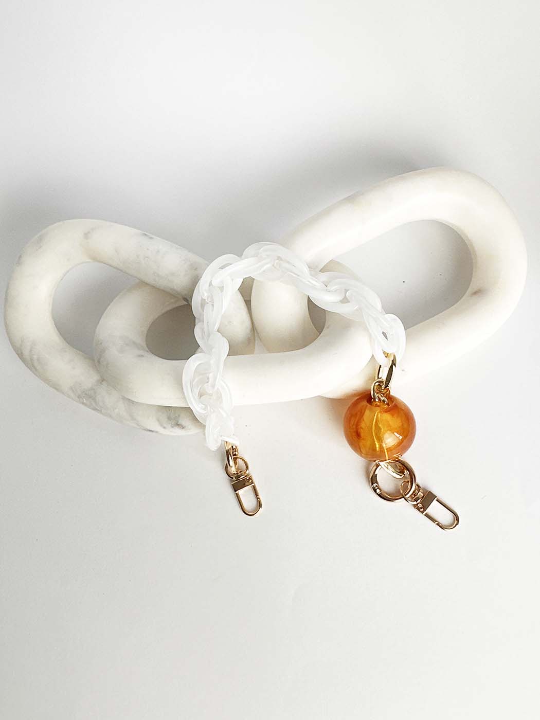 Chain Bobble Wristlet - Bag handle or wristlet lanyard