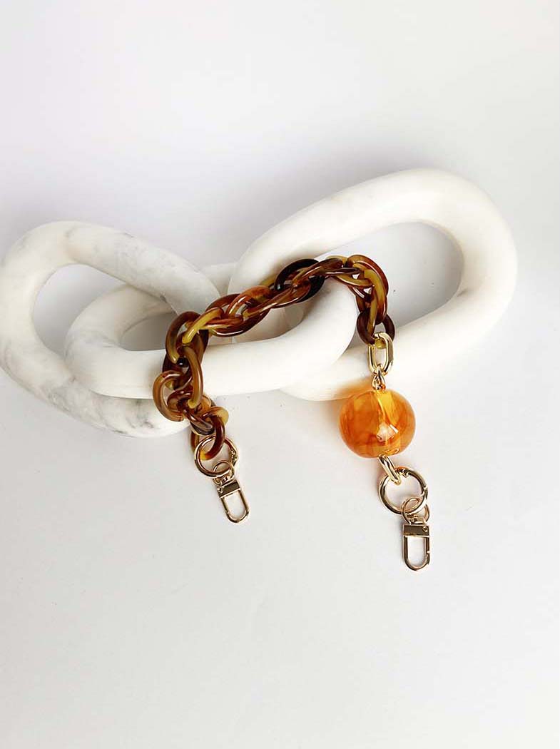 Chain Bobble Wristlet - Bag handle or wristlet lanyard