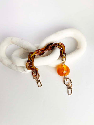 Chain Bobble Wristlet - Bag handle or wristlet lanyard