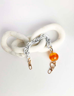 Chain Bobble Wristlet - Bag handle or wristlet lanyard