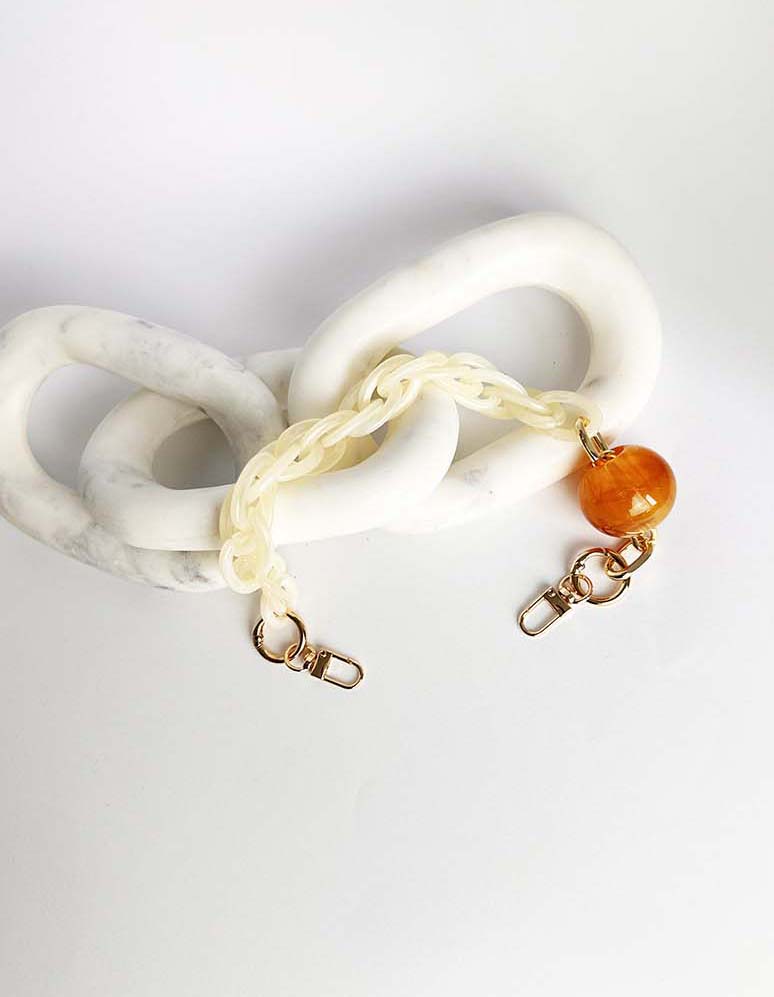 Chain Bobble Wristlet - Bag handle or wristlet lanyard