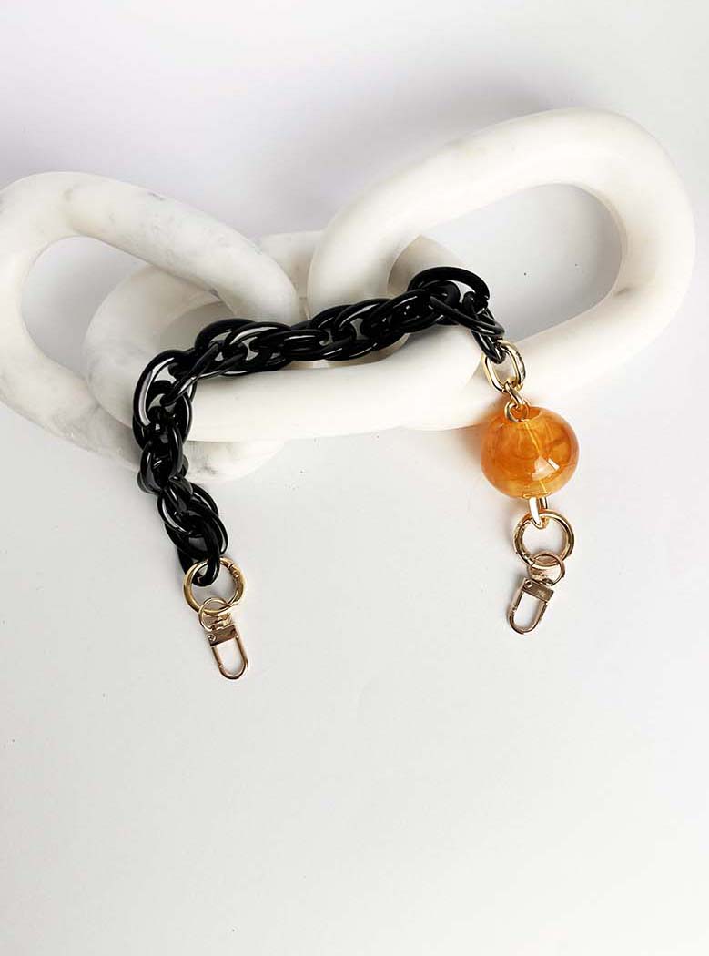 Chain Bobble Wristlet - Bag handle or wristlet lanyard