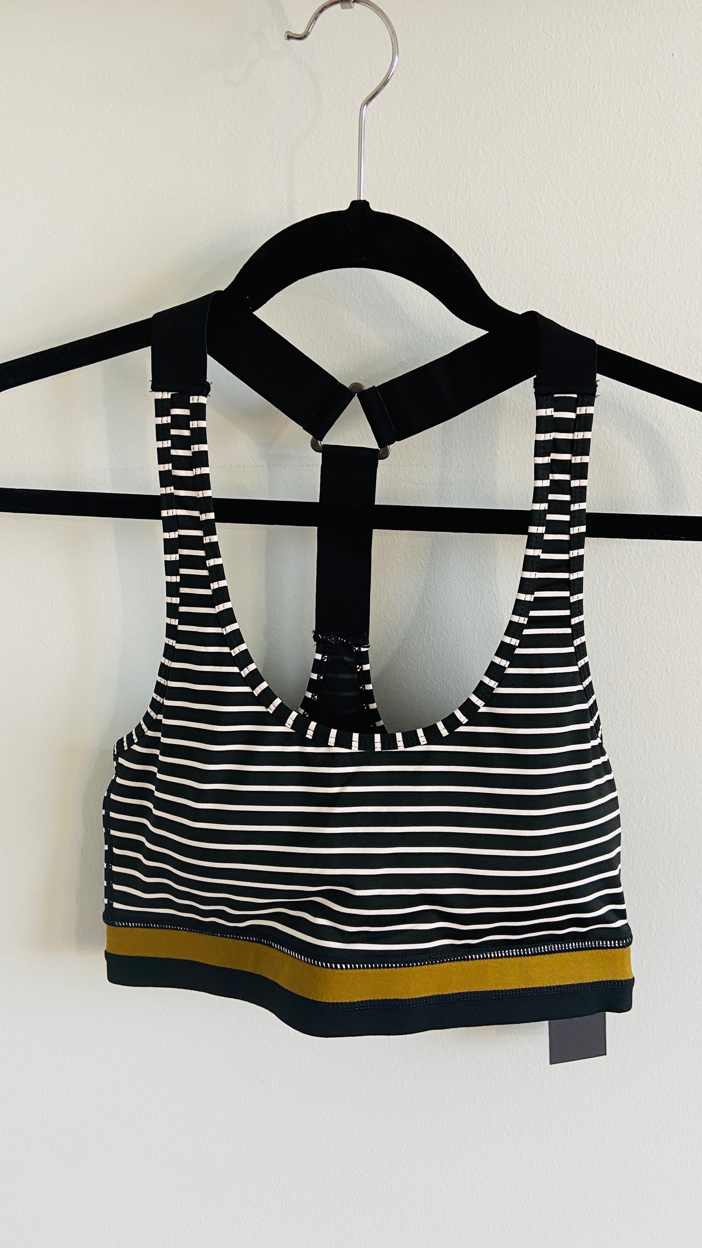 459 Black - MUSTARD STRIPE BRA TOP - Perception0one.com