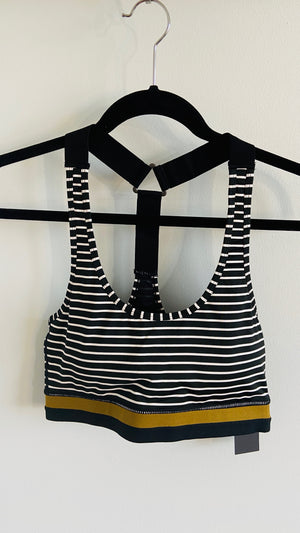 459 Black - MUSTARD STRIPE BRA TOP - Perception0one.com