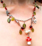 Glass Beaded Mushroom Retro Necklace - Perception0one.com