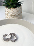 Lucite Like Speckled Earring Hoops -  Vintage Looking Lucite look - Perception0one.com