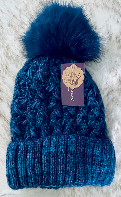 155 Blue - Cable Knit Beanie - Perception0one.com