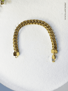 Milano Chunky Chain Bracelet with Square Weave and clasp - Perception0one.com