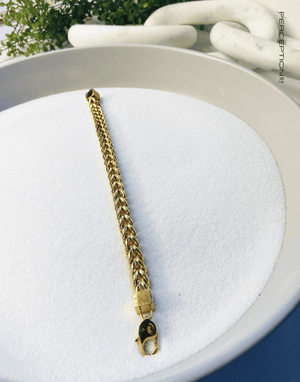 Milano Chunky Chain Bracelet with Square Weave and clasp - Perception0one.com