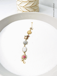 Antique Style Charm Bracelet - Multi Jewel Tones with Epoxy and Stones - Perception0one.com