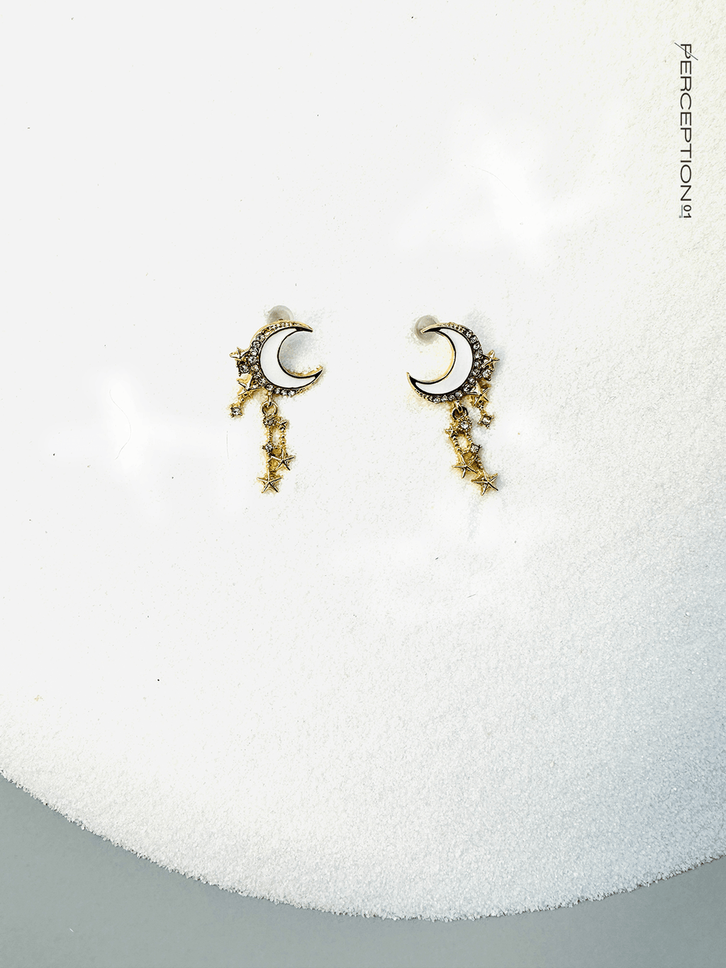 Celestial Mood poxy Earring Studs with Cubic Zirconia Stones - Perception0one.com