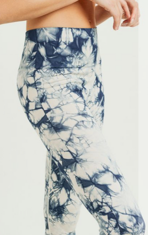 194 Navy -  COMPRESSION TIE DYED LEGGING - Perception0one.com
