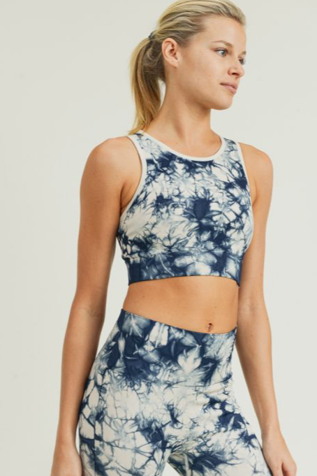 192 Navy - Tie Dyed Bra Top - Perception0one.com