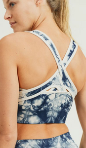 192 Navy - Tie Dyed Bra Top - Perception0one.com