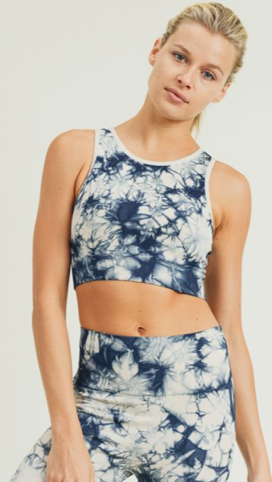 192 Navy - Tie Dyed Bra Top - Perception0one.com