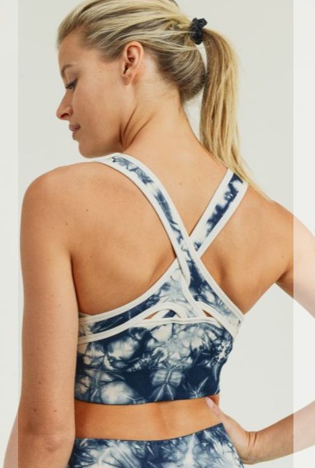 192 Navy - Tie Dyed Bra Top - Perception0one.com