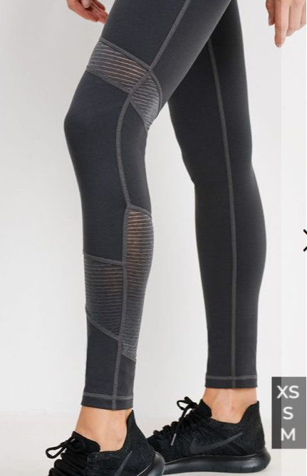 451 Dark Grey - MESH INSERT LEGGING - Perception0one.com
