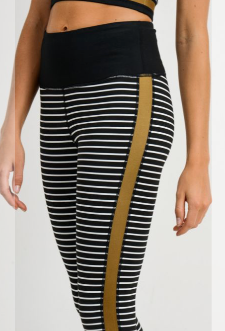 461 Black - MUSTARD STRIPE LEGGING - Perception0one.com