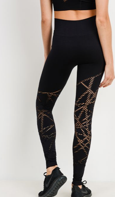 188 Black -  COMPRESSION KNIT LIGHTNING SEAMLESS LEGGING - Perception0one.com