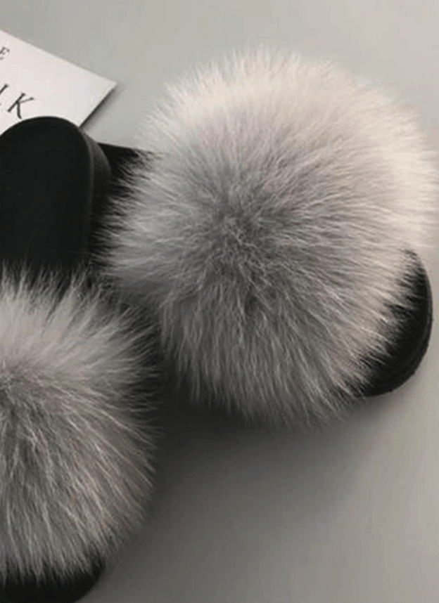 Rabbit Fur Lux Flip Flop - Perception0one.com