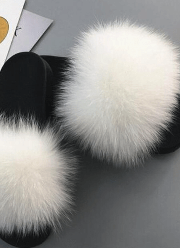 Rabbit Fur Lux Flip Flop - Perception0one.com