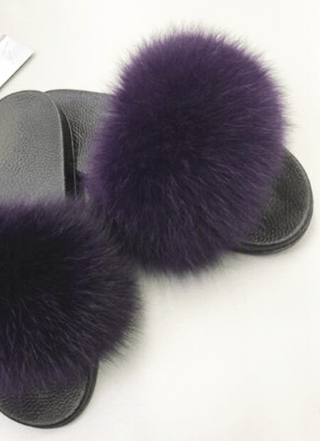 Rabbit Fur Lux Flip Flop - Perception0one.com