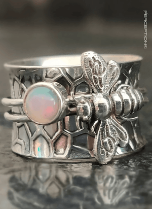 Bee Happy Opal Ring - Boho Ring - Perception0one.com