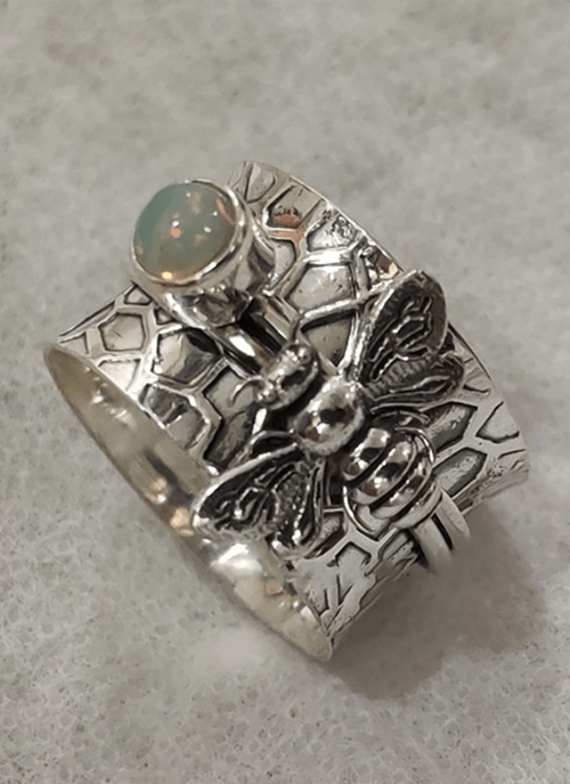 Bee Happy Opal Ring - Boho Ring - Perception0one.com