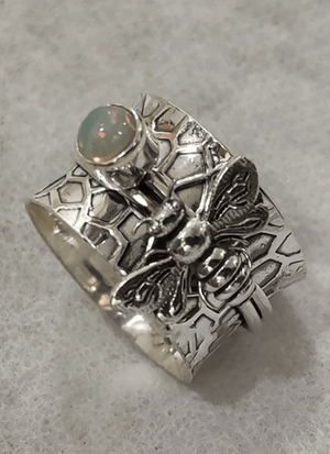 Bee Happy Opal Ring - Boho Ring - Perception0one.com