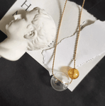 Blown Glass Two Tone Bubble Necklace - Perception0one.com