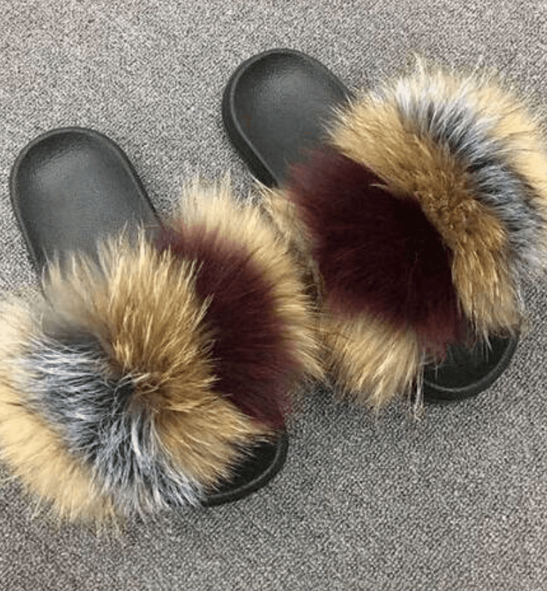 Rabbit Fur Lux Flip Flop - Perception0one.com