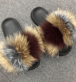 Rabbit Fur Lux Flip Flop - Perception0one.com