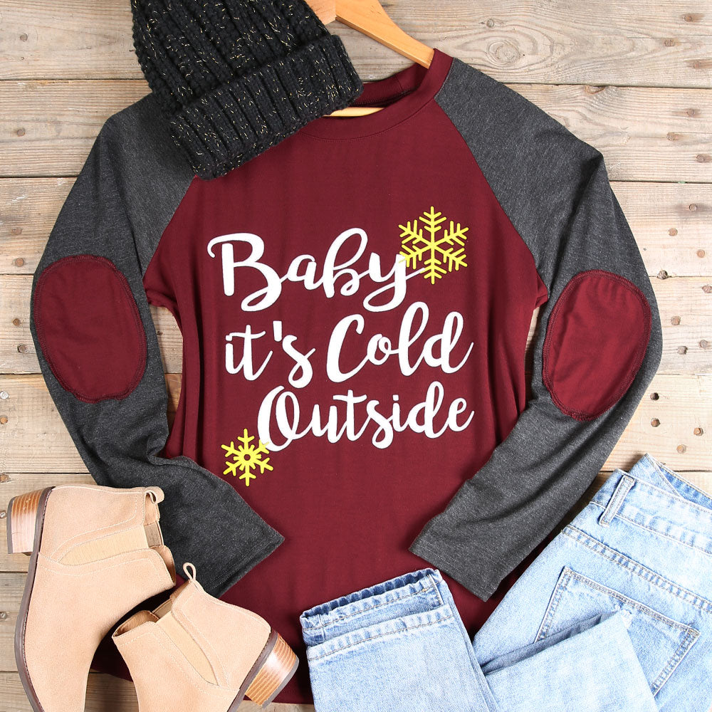 151  -  Baby It's Cold Outside Baseball T-Shirt - Perception0one.com